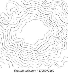 Contour topographic map. Geographic grid map background. Vector illustration.