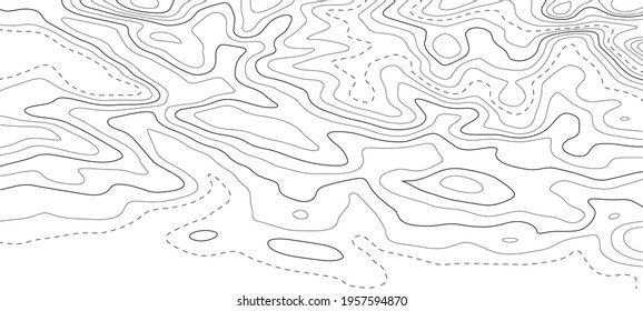 Contour topographic map. Geographic grid map background. Vector illustration.	