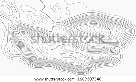 Contour topographic map. Geographic grid map background. Vector illustration.