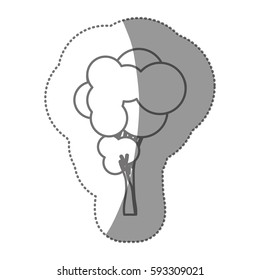 contour tree art icon, vector illustraction design image