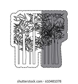 contour trees without leaves icon, vector illustraction design image