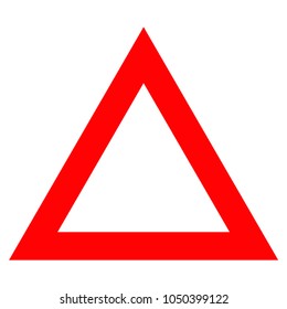 Contour Triangle vector pictogram. Illustration style is a flat iconic symbol.