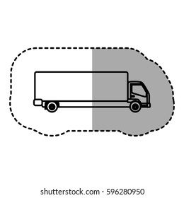contour trucks trailer icon, vector illustraction design