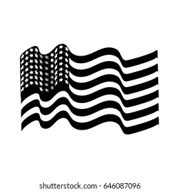 Usa Flag Grayscale Stock Vector (Royalty Free) 527491201