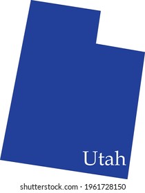 Contour of Utah,the federal state of the united states of America