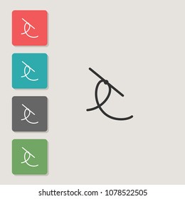 Contour - vector icon. Symbol for web, infographics, print design and mobile UX/UI kit. Vector illustration, EPS10.