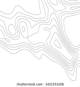 Contour vector illustration. Abstract topographic map background. Geography scheme.