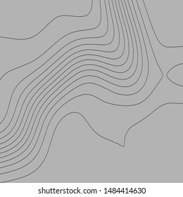Contour vector illustration. Abstract topographic map background. Geography scheme.