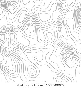 Contour vector illustration. Abstract topographic map background. Geography scheme.