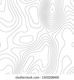 Contour vector illustration. Abstract topographic map background. Geography scheme.