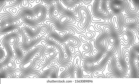 Contour vector illustration. Abstract topographic map background. Geography scheme.