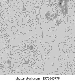 Contour vector illustration. Abstract topographic map background. Geography scheme.