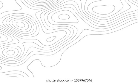 Contour vector illustration. Abstract topographic map background. Geography scheme.