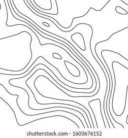 Contour vector illustration. Abstract topographic map background. Geography scheme.