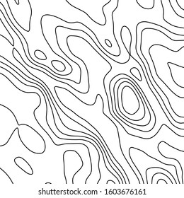 Contour vector illustration. Abstract topographic map background. Geography scheme.