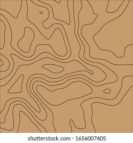 Contour vector illustration. Abstract topographic map background. Geography scheme.