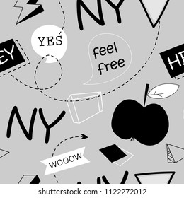 contour vector New York pattern