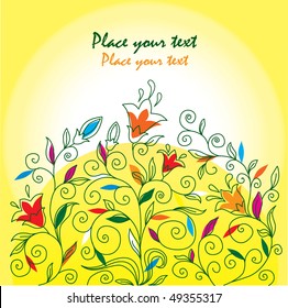 contour vectorial floral pattern