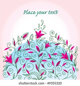 contour vectorial floral pattern