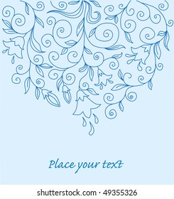 contour vectorial floral pattern