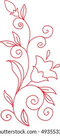 contour vectorial floral pattern