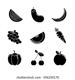 contour vegetable background icon