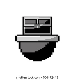contour video game treasure chest in the digital platform