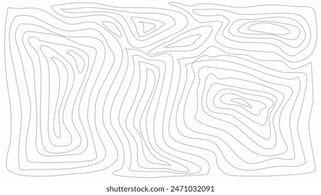 Contour Wavy Line Topography Map
