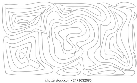 Contour Wavy Line Topography Map