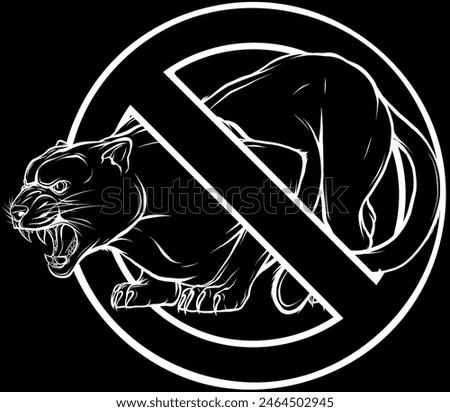 Contour in white line on black background