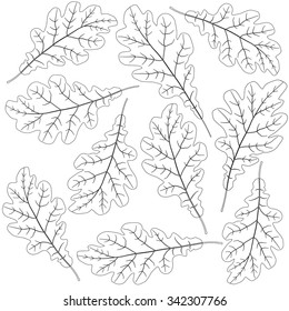 contoured oak leaves
