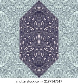 Contoured outline monstera mosaic seamless pattern. Palm leaves tile. Botanical endless wallpaper. Decorative backdrop for fabric design, textile print, wrapping, cover. Vector illustration