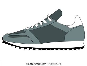 Contouring sports shoe. 