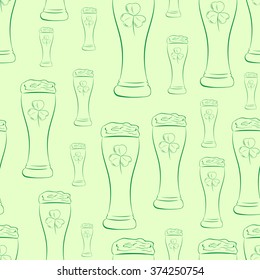 Contours of beer Saint Patrick