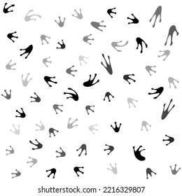 The contours of ghosts on a white background. Little ghosts. Vector illustration.