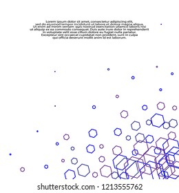 contours of hexagons on a white background. layout for advertising