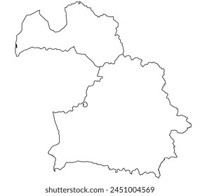 Contornos del mapa de Letonia, Belarús