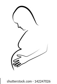 contours of the pregnant woman