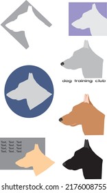 contours of a shepherd dog to create a logo