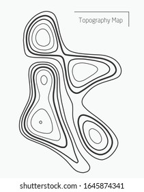 Konturiert die Topographie der Vektorillustration. Geografische topographische Vektorillustration. . Karte auf dem Gelände der Vektorillustration. Höhenlinien für Höhenkonturen mit Höhenunterschieden in Höhenlagen.Topographische Karte