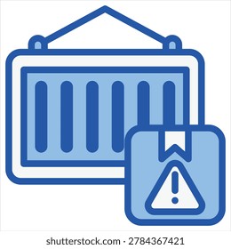 Contraband Single Icon Blue White