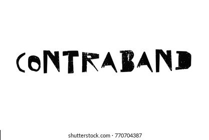 Contraband. Typographic stamp visualisation concept Original series.