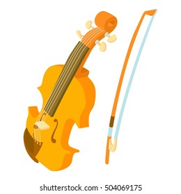 Contrabass icon. Cartoon illustration of contrabass vector icon for web