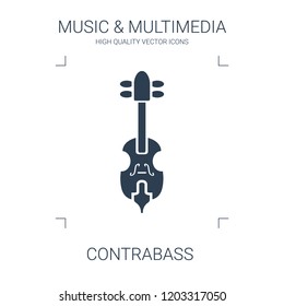 contrabass icon. high quality filled contrabass icon on white background. from music multimedia collection flat trendy vector contrabass symbol. use for web and mobile