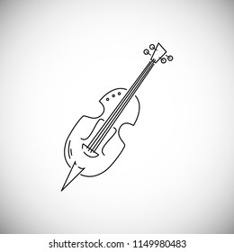 Contrabass icon isolated on white background. Vector illustration