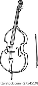 The contrabass icon isolated on white background
