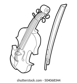 Contrabass icon. Outline isometric illustration of contrabass vector icon for web