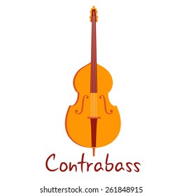 Contrabass musical instrument vector
