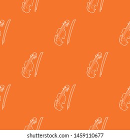 Contrabass pattern vector orange for any web design best