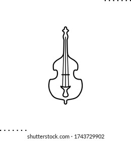 Contra-bass  vector icon in outline